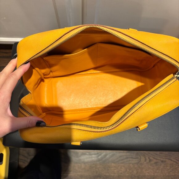 Excellent Condition Authentic HERMES Yellow Plume Bag 32 cm - Picture 10 of 14